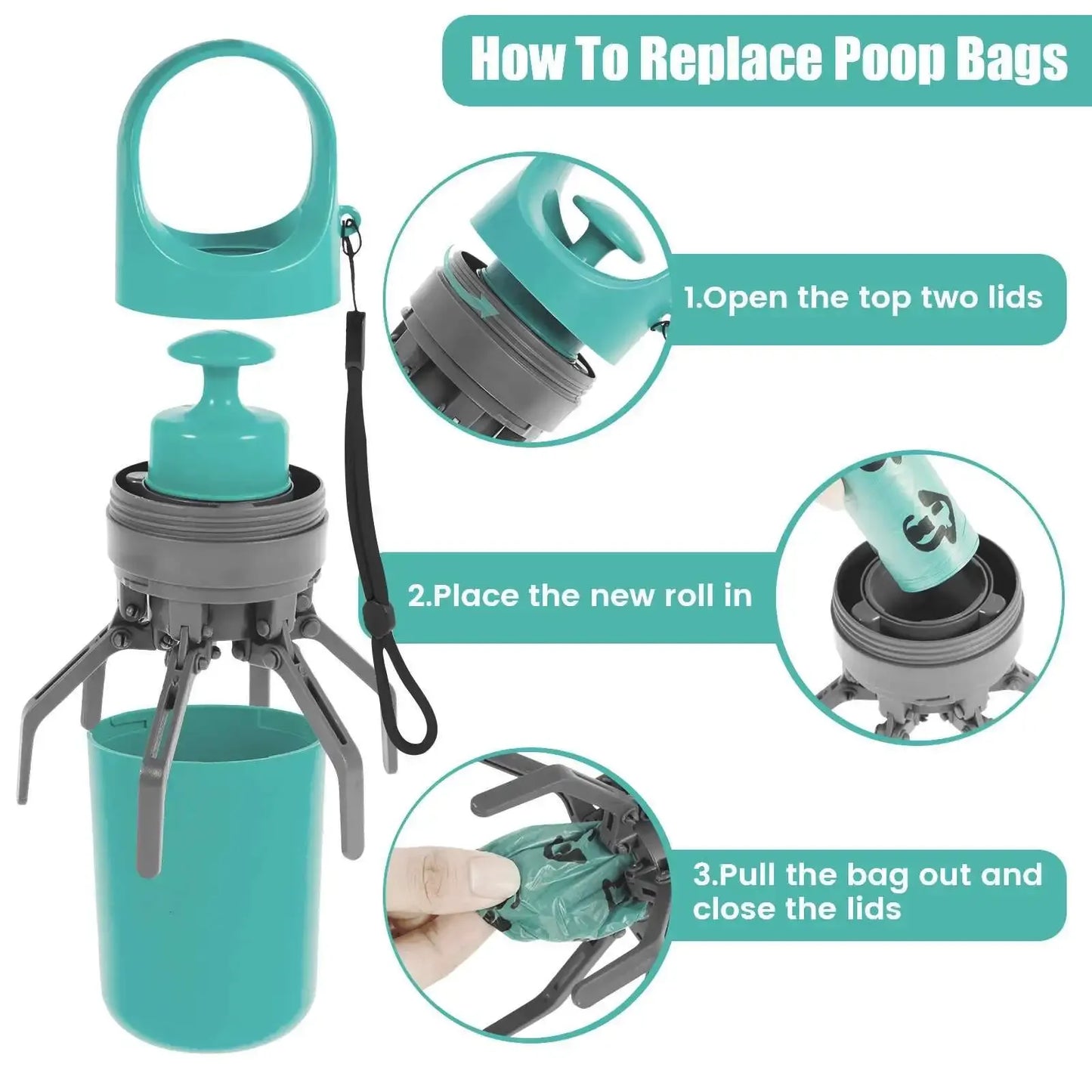 Portable Dog Poop Scooper – No-Touch Waste Pick-Up Cleaner