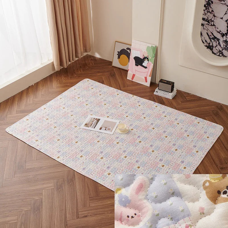 Cotton Rabbit Floor Mat – All-Season Comfort Sleeping Pad
