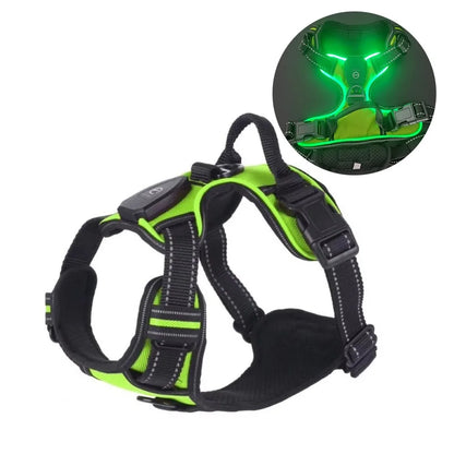 LED Reflective Dog Harness