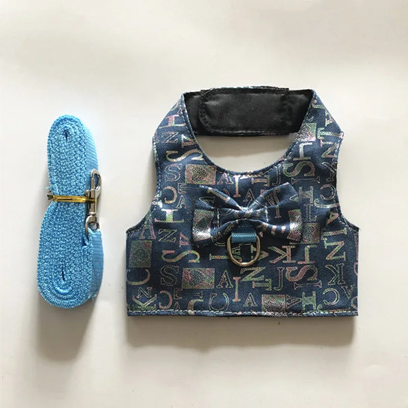 Cute Rabbit Walking Harness Set – Soft Vest with Leash for Outdoor Use