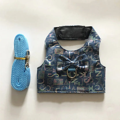 Cute Rabbit Walking Harness Set – Soft Vest with Leash for Outdoor Use