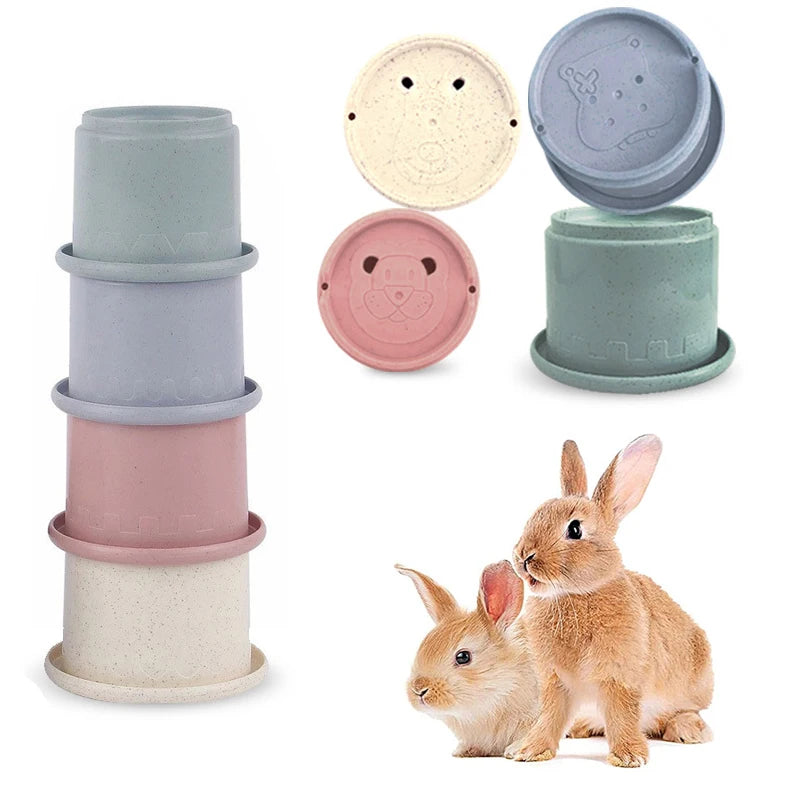 Stacking Cups Toy for Rabbits