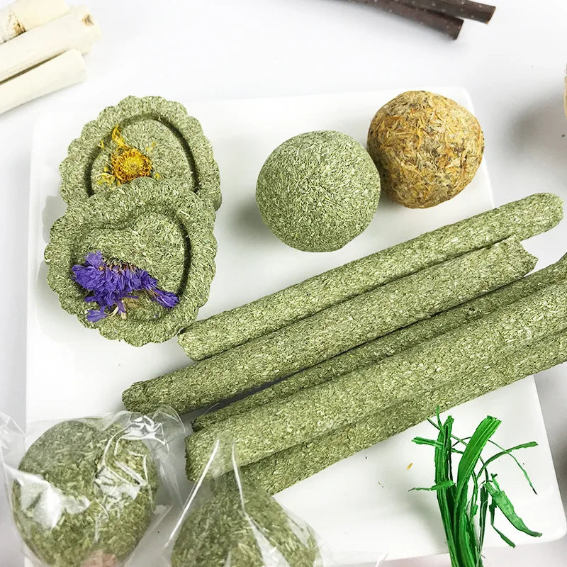 Natural Rabbit Chew Toy Set – Tooth Grinding & Dental Care Snacks