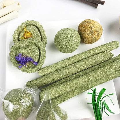 Natural Rabbit Chew Toy Set – Tooth Grinding & Dental Care Snacks