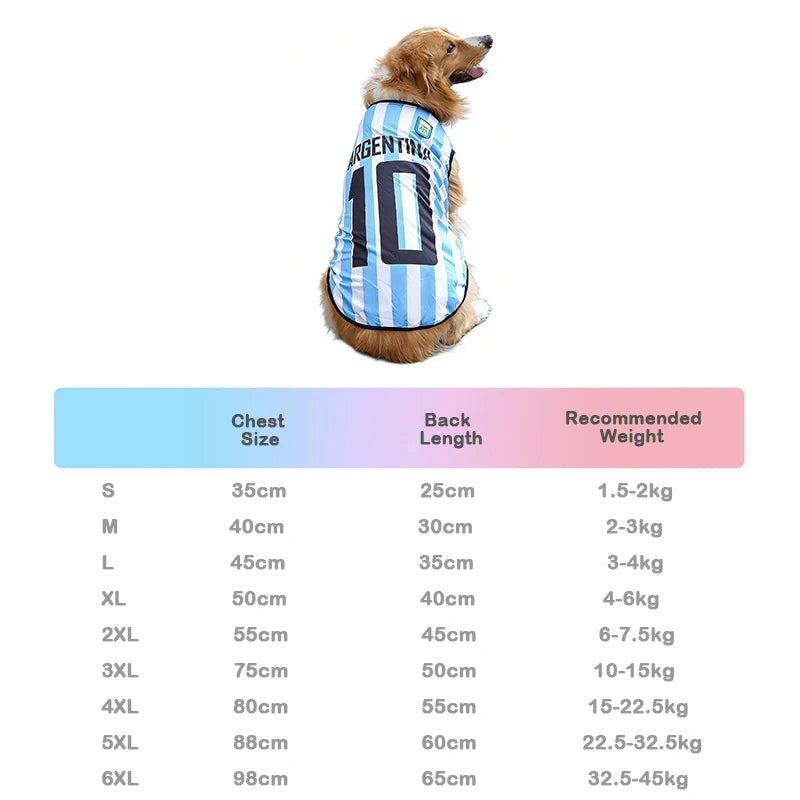 2026 Soccer Pet Jersey – Sports Shirt for Dogs