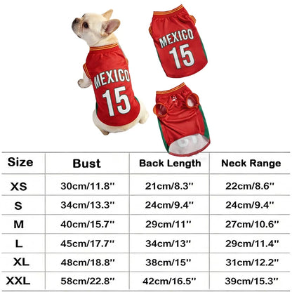 2026 Soccer Pet Jersey – Sports Shirt for Dogs