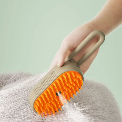 3-In-1 Steamy Pet Grooming Brush