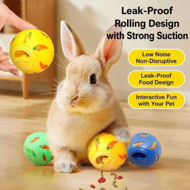 Natural Rattan Rabbit Treat Ball – Chew & Puzzle Enrichment Toy