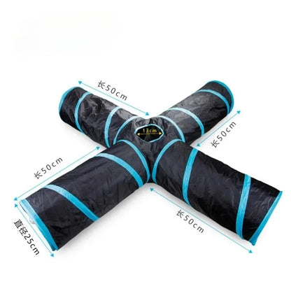 Foldable Pet Tunnel Toy – Interactive Play Tube for Cats & Rabbits