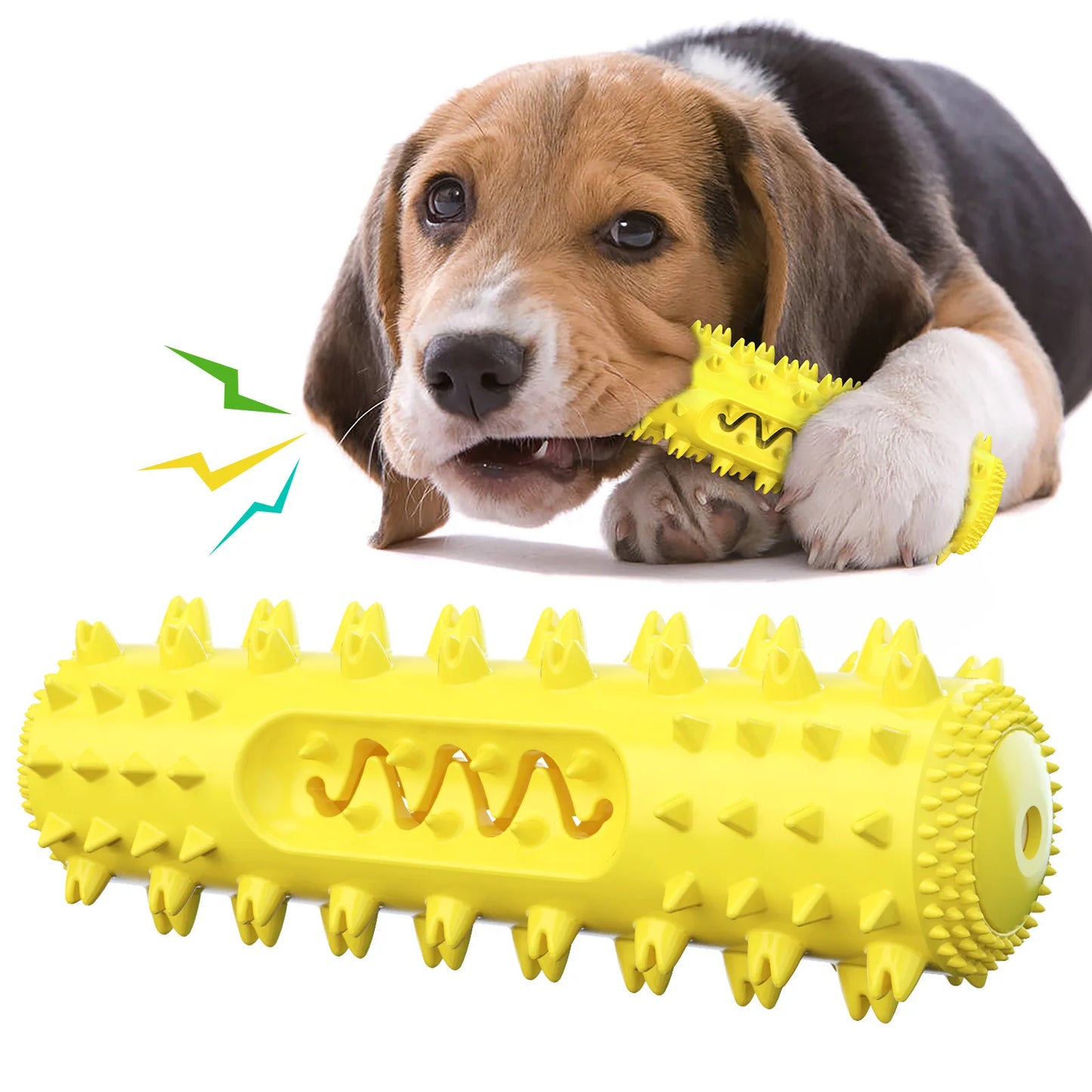Squeaky Dog Chew Toy – Molar Stick Dental Cleaning & Treat Dispensing Toy