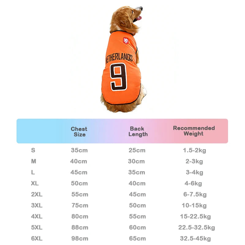 2026 Soccer Pet Jersey – Sports Shirt for Dogs
