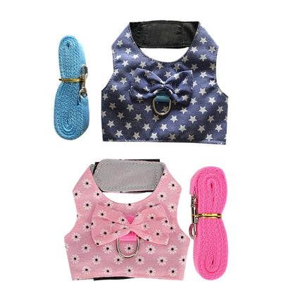 Cute Rabbit Walking Harness Set – Soft Vest with Leash for Outdoor Use