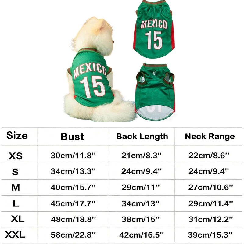 2026 Soccer Pet Jersey – Sports Shirt for Dogs