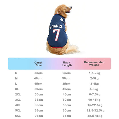 2026 Soccer Pet Jersey – Sports Shirt for Dogs