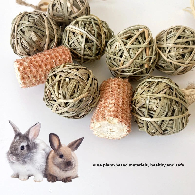 Natural Grass Chew Ball for Rabbits