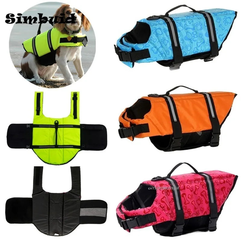 Reflective Dog Life Jacket – Adjustable Swim Safety Vest for Dogs