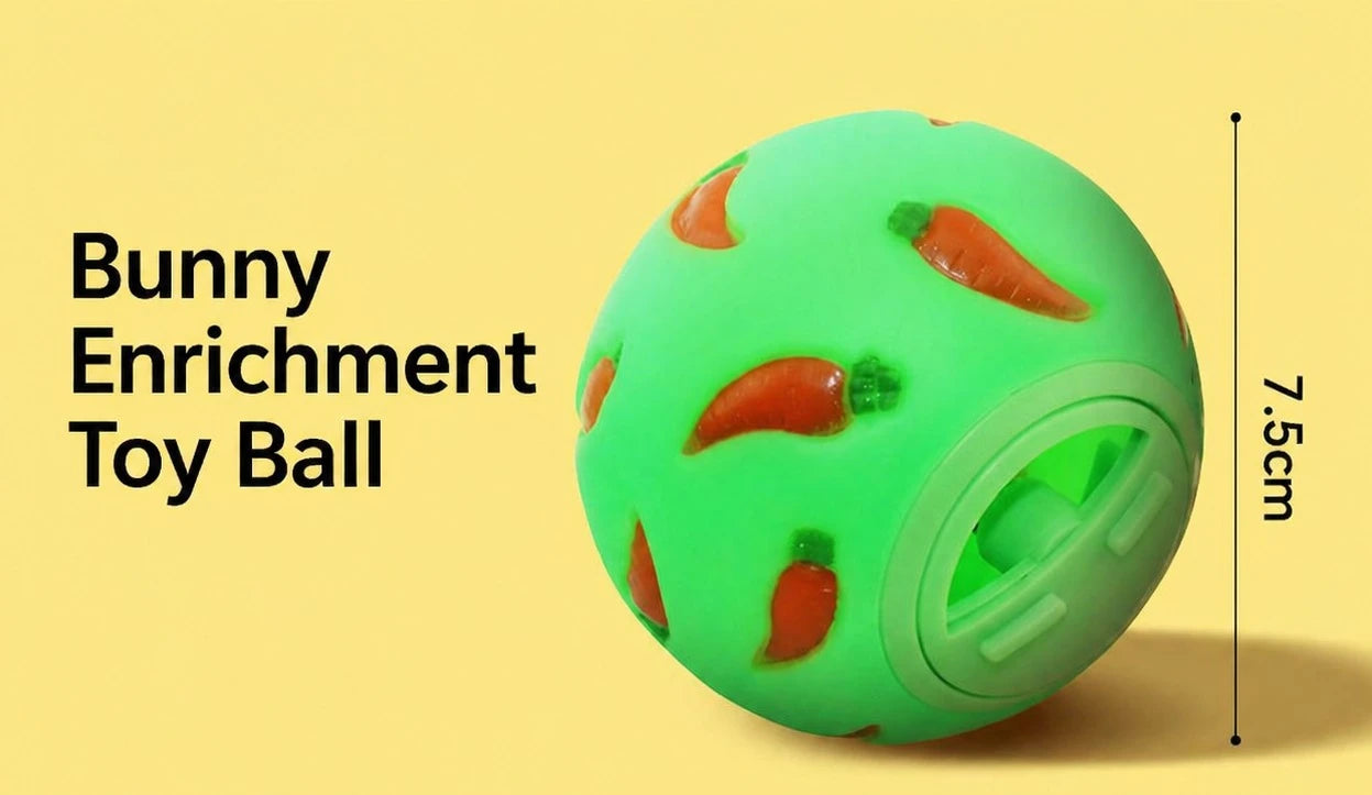 Natural Rattan Rabbit Treat Ball – Chew & Puzzle Enrichment Toy