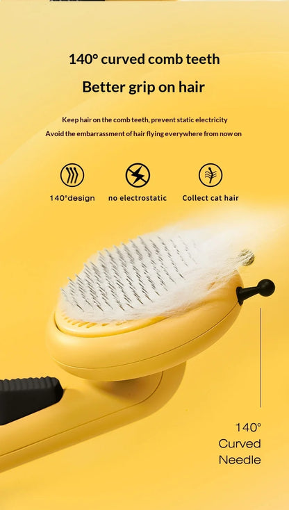 Self-Cleaning Pet Grooming Brush – Deshedding Comb for Dogs & Cats