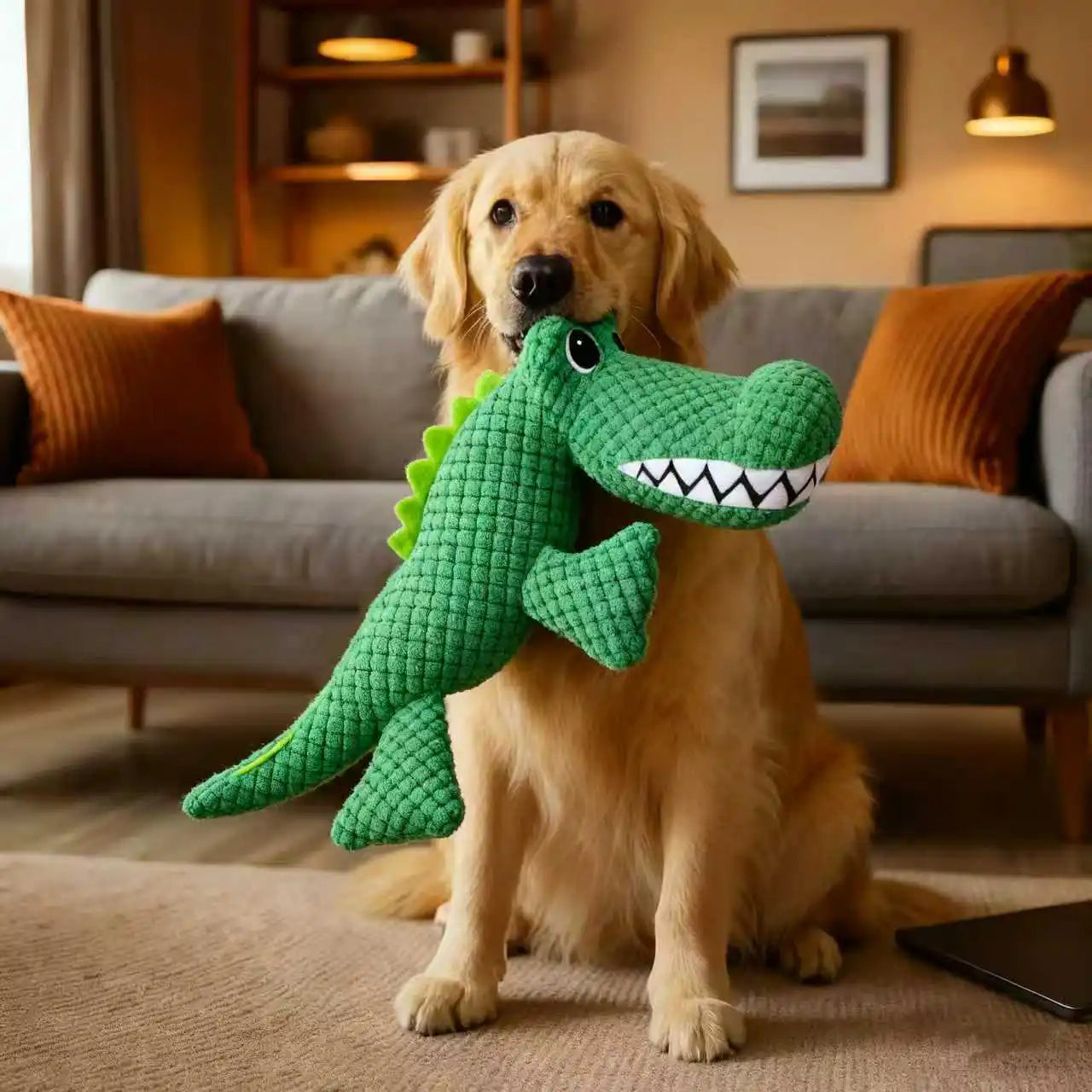 Chew-Resistant Plush Squeaky Toy