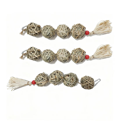 Natural Grass Chew Ball for Rabbits