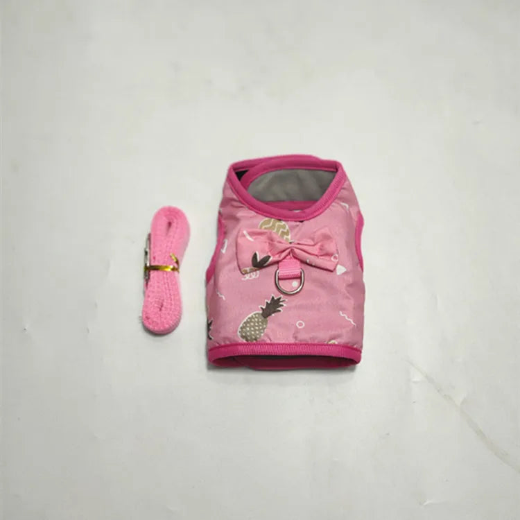 Cute Rabbit Walking Harness Set – Soft Vest with Leash for Outdoor Use