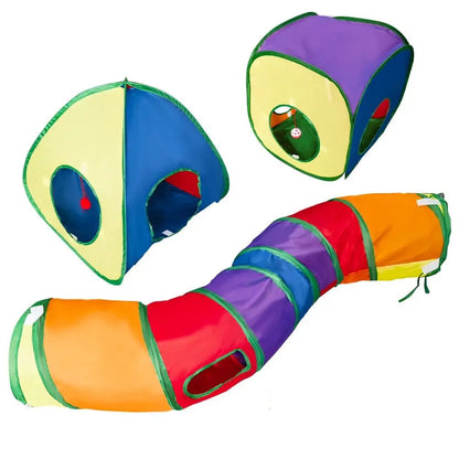 Portable Foldable Cat & Rabbit Tunnel – Interactive Play Tube for Exercise & Enrichment