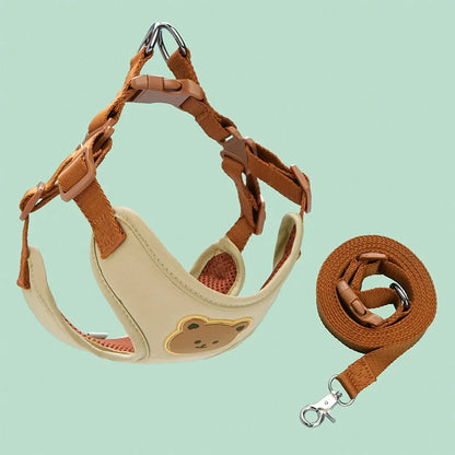 Adjustable Reflective Pet Harness & Leash Set