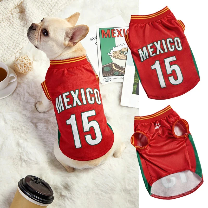 2026 Soccer Pet Jersey – Sports Shirt for Dogs