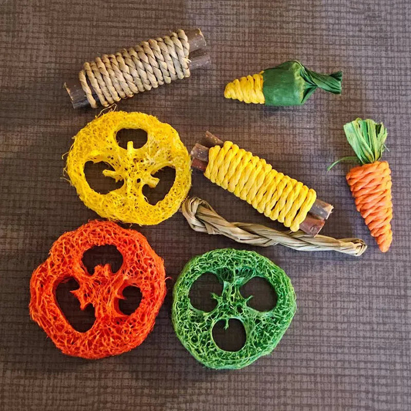 Natural Rabbit Chew Toy Set – Tooth Grinding & Dental Care Snacks
