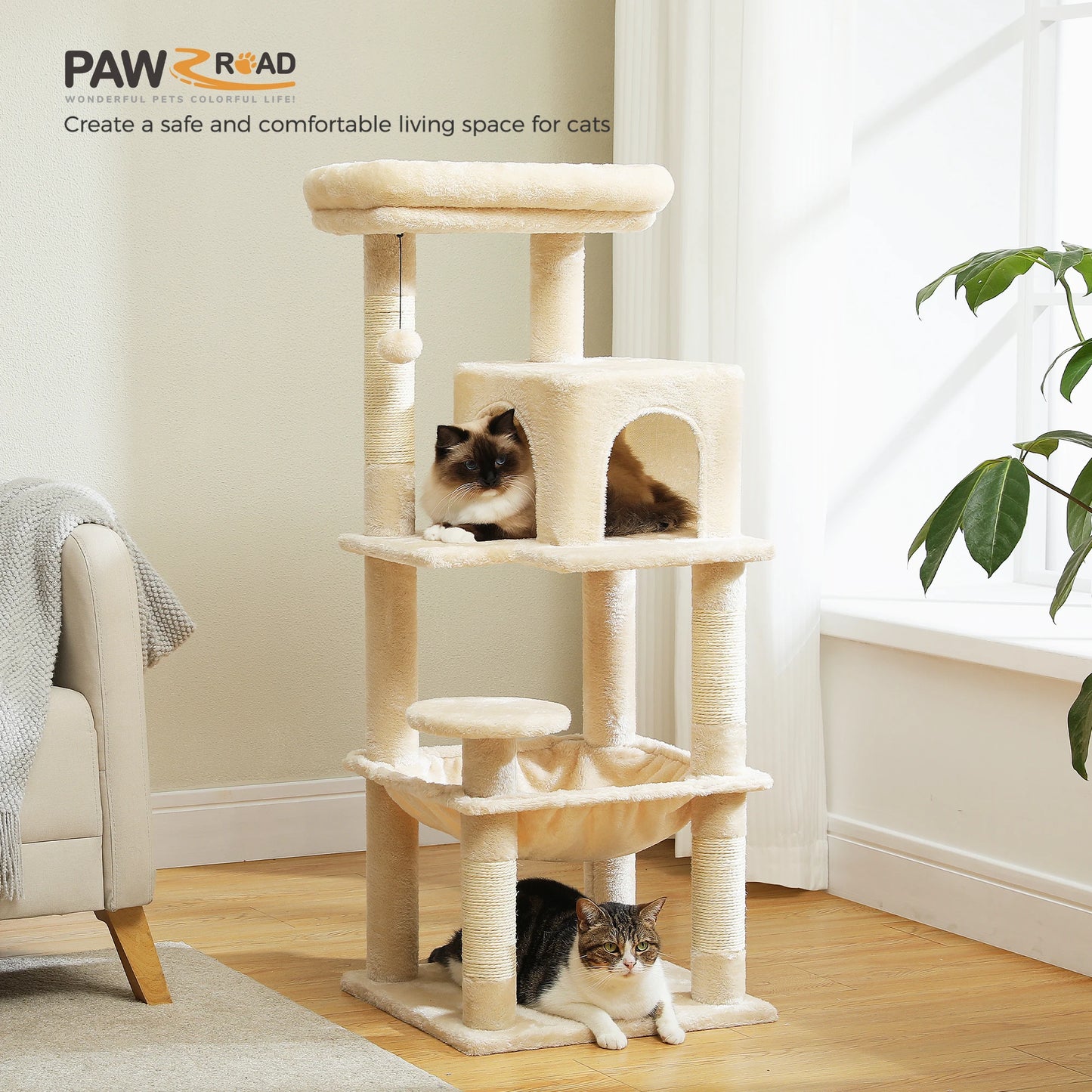Tree Tower with Hammock, Condo & Large Top Perch