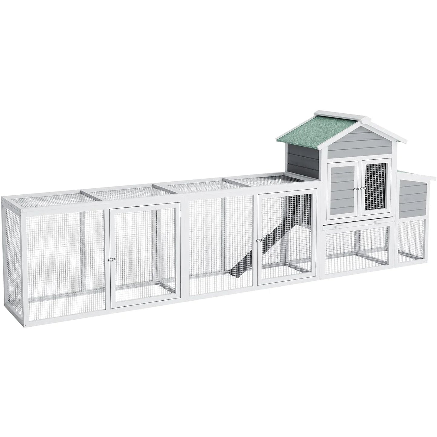 Large Weatherproof Wooden Outdoor Rabbit Hutch with Run