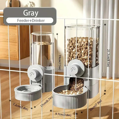 Gravity Rabbit Feeder & Water Dispenser Set – Hanging Automatic Feeding System