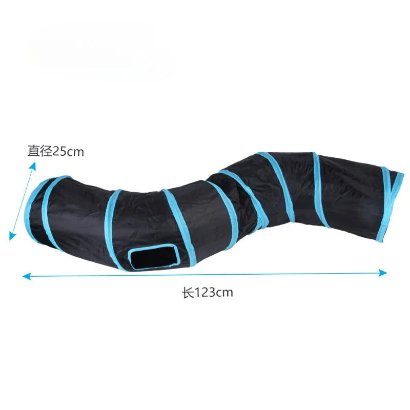 Foldable Pet Tunnel Toy – Interactive Play Tube for Cats & Rabbits