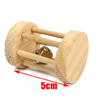 Wooden Rabbit Chew Toys – Natural Dental Roller Set