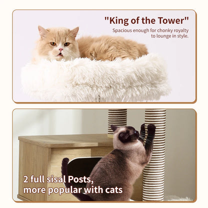Multi-Tier Cat Tree Tower – Climbing Frame with Scratching Posts & Cozy Perch