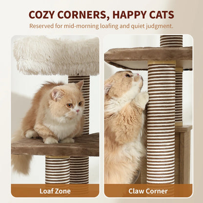 Multi-Tier Cat Tree Tower – Climbing Frame with Scratching Posts & Cozy Perch