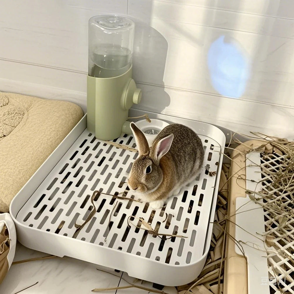 Rabbit Corner Litter Box – Small Pet Toilet Tray for Bunnies