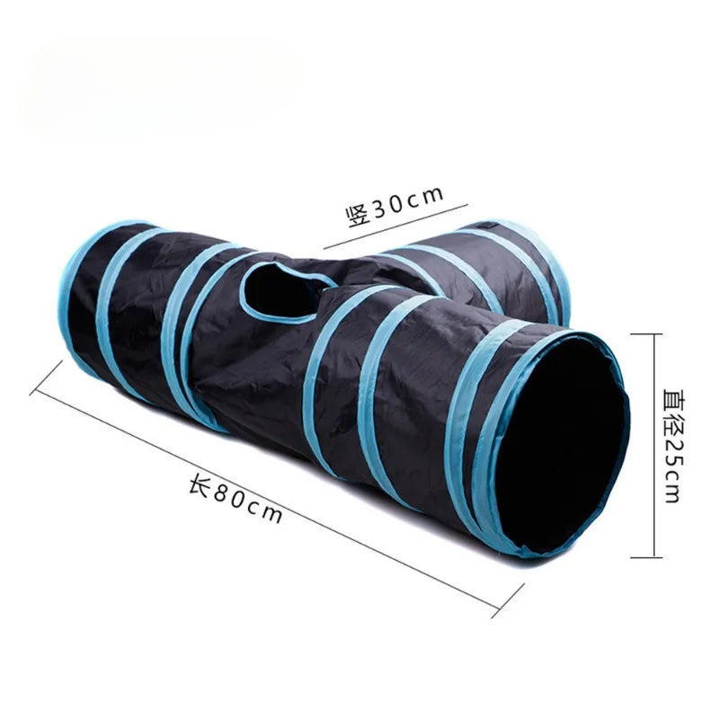 Foldable Pet Tunnel Toy – Interactive Play Tube for Cats & Rabbits
