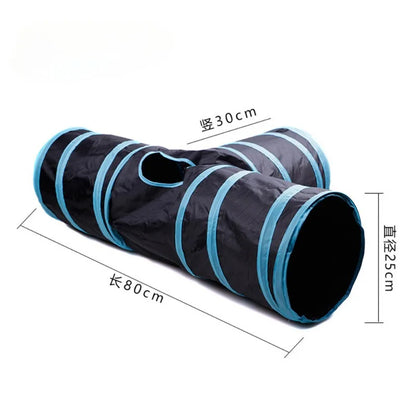 Foldable Pet Tunnel Toy – Interactive Play Tube for Cats & Rabbits