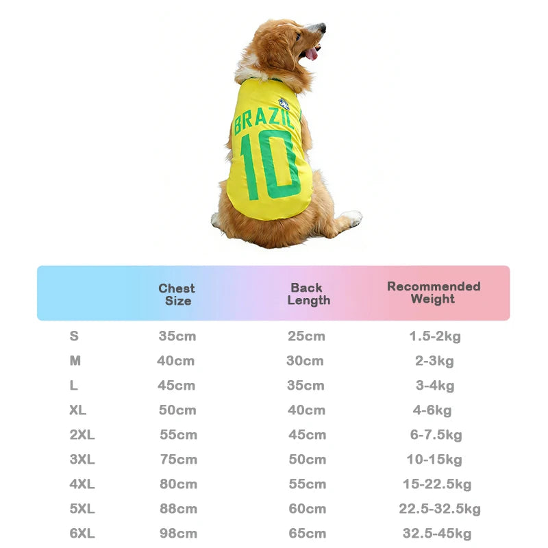 2026 Soccer Pet Jersey – Sports Shirt for Dogs