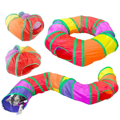 Portable Foldable Cat & Rabbit Tunnel – Interactive Play Tube for Exercise & Enrichment