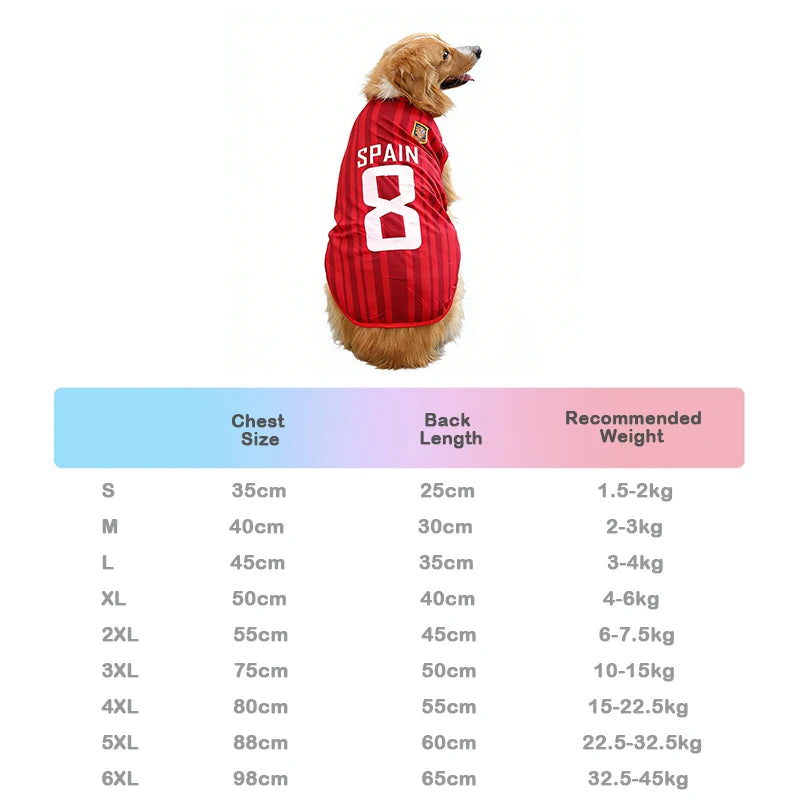 2026 Soccer Pet Jersey – Sports Shirt for Dogs