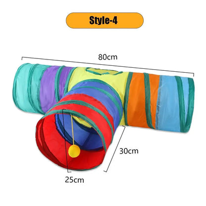 Portable Foldable Cat & Rabbit Tunnel – Interactive Play Tube for Exercise & Enrichment