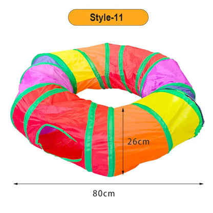 Portable Foldable Cat & Rabbit Tunnel – Interactive Play Tube for Exercise & Enrichment