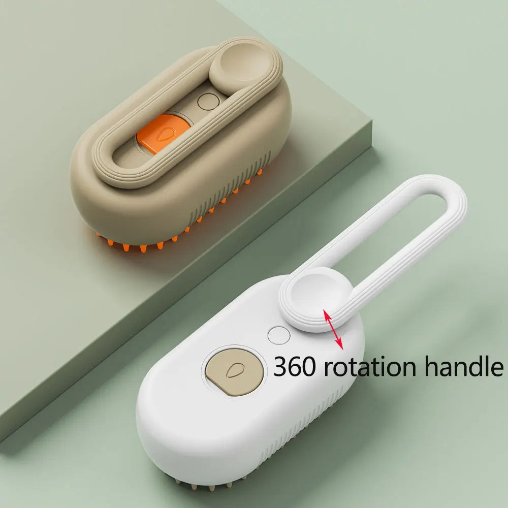 3-In-1 Steamy Pet Grooming Brush