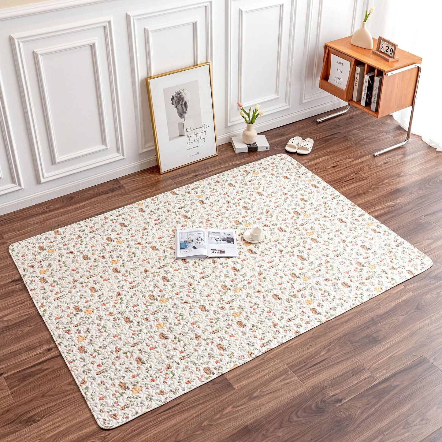 Cotton Rabbit Floor Mat – All-Season Comfort Sleeping Pad