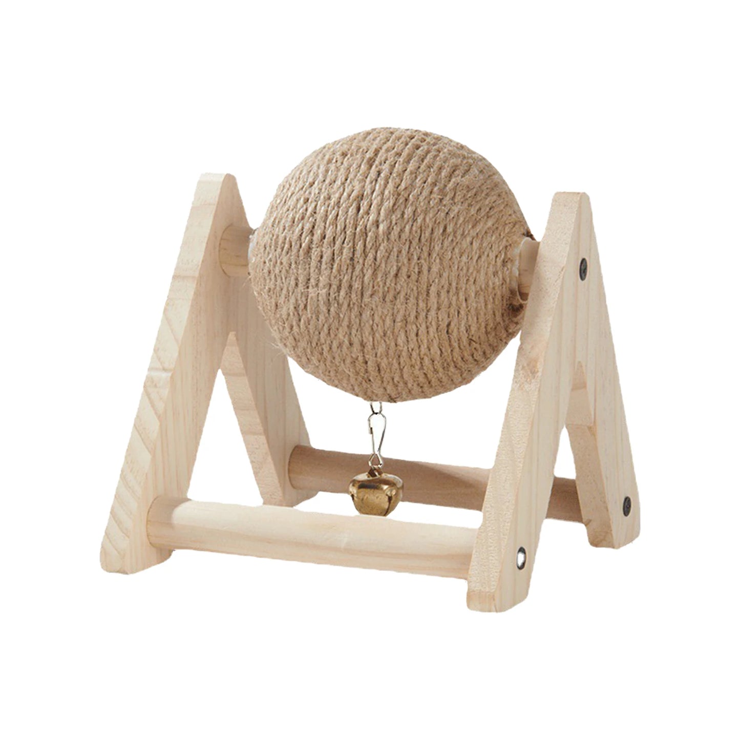 Rabbit Sisal Scratching Ball Toy with Bell
