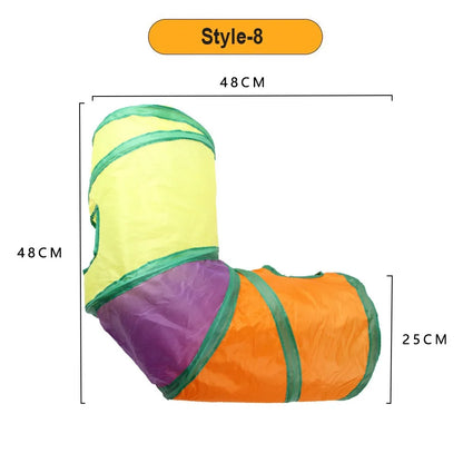 Portable Foldable Cat & Rabbit Tunnel – Interactive Play Tube for Exercise & Enrichment