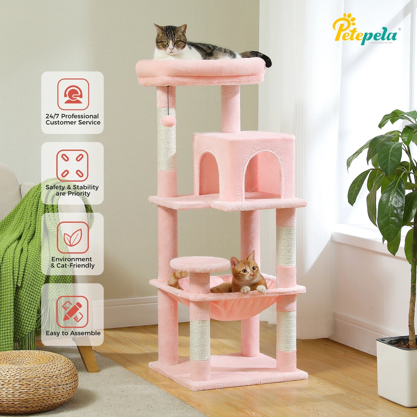 Tree Tower with Hammock, Condo & Large Top Perch