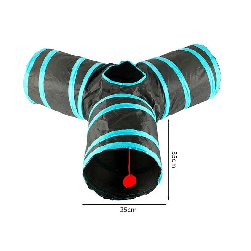 Foldable Pet Tunnel Toy – Interactive Play Tube for Cats & Rabbits